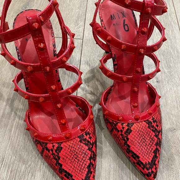 🎊PRICE⬇️MIX No. 6 Women's Red Laboni Pump - size 7 1/2M - Picture 2 of 7